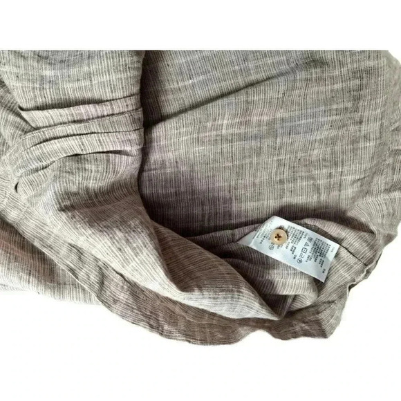 Men's Tommy Bahama 100% Linen Brown Short Sleeve Button Down Shirt- Size 2XL - Picture 10 of 11